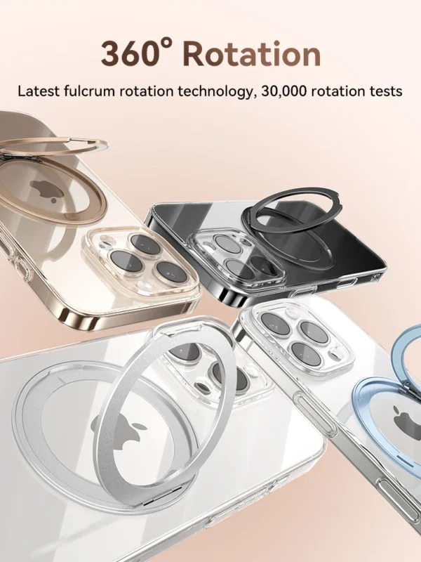 Joyroom Schutzhülle mit magnetischer Halterung für iPhone 16 Pro Max, 360° °   Drehbare Ständerhülle für iPhone 16 Pro, magnetische Ladehülle 3
