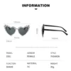 Neu in Luxus fein schimmernde Liebe Perle Sonnenbrille Damen Herz brille lässig Bling Sonnenbrille Lentes de Sol Mujer 6