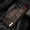 100% Retro-Handy hülle aus echtem Leder für Samsung Galaxy S23 S24 Ultra S24 plus S24plus S24Ultra Luxus-Rückseite