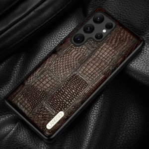 100% Retro-Handy hülle aus echtem Leder für Samsung Galaxy S23 S24 Ultra S24 plus S24plus S24Ultra Luxus-Rückseite