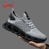 YRZL Herren Sportschuhe Atmungsaktive leichte Turnschuhe Outdoor Mesh Schwarz Laufschuhe Athletisch Jogging Tenis Wanderschuhe Mann 4