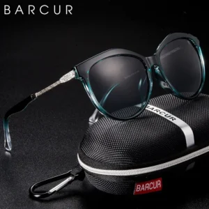 Barcur polarisierte Cat Eye Sonnenbrille Frauen Farbverlauf runde Sonnenbrille für Frauen oculos lunette de soleil femme