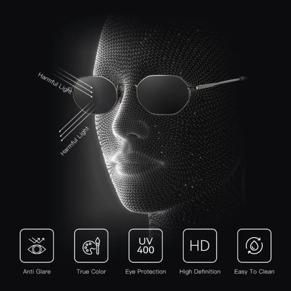 ZENOTTIC Retro Small Polygon Polarized Sunglasses Women Metal UV400 Sun Glasses Men Anti-Glare UV400 Goggles Driving Eyewear 4