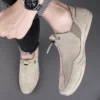 Clohoo atmungsaktive leichte rutsch feste flache Outdoor-Schuhe für Männer Freizeit schuhe Echt leder Boots schuhe weiche Sohle Schuhe 6