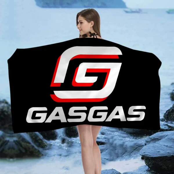 GasGas Rotes Motorrad-Strandtuch, bunte Badetücher für Mädchen, Mikrofaser, schnell trocknend, individuell, sandfrei, Strand, Yoga, Spa, Fitnessstudio, Pool 3