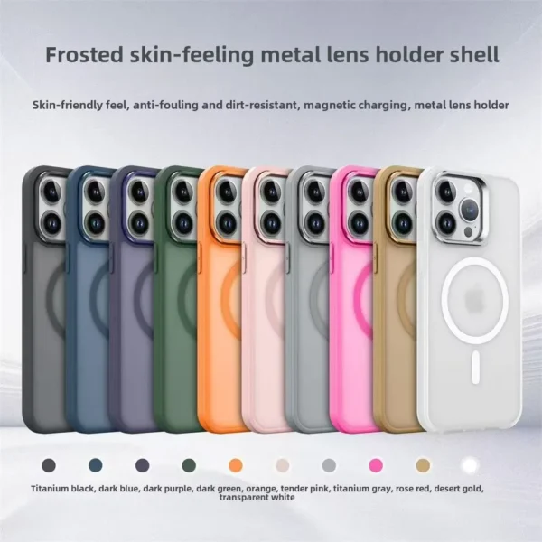 Luxury Magnetic Shockproof Phone Case For iPhone 16E16 15 14 13 mini 12 11 Pro Max Plus Funda Stand Glass Lens Protection Cover 6