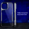 Luxuriöse Acryl-HD-Telefonhüllen mit transparenter Beschichtung für iPhone 13, 14, 12, 15 Pro Max, galvanisiertes TPU, weicher Rahmen, stoßfeste Abdeckung 2