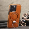 Unsichtbare Ständer Telefon Fall Für iPhone 13 11 12 14 15 Pro Max Business Leder Halter Abdeckung Magsafe Für IPHON 12 13 14 15 Promax