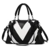 Weibliche einfarbige Patchwork Umhängetasche Frauen Designer Handtasche Tasche Damen Pu Leder Umhängetasche