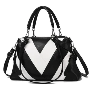 Weibliche einfarbige Patchwork Umhängetasche Frauen Designer Handtasche Tasche Damen Pu Leder Umhängetasche