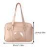 Frauen JK Schule Handtasche große Kapazität Pu Anime Umhängetasche transparente Liebe Herz Schulter Uniform Tasche zum Einkaufen Pendeln 6
