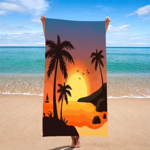 Mikro faser Haarring gedruckt Strand tuch Bergsteigen Yoga Strand Schwimmen Laufen saugfähiges weiches Handtuch 5