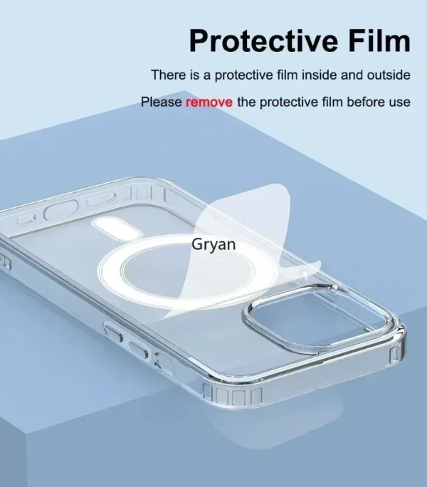 Hohe Qualität Klar Für Magsafe Drahtlose Lade Telefon Fall Für iPhone 16 15 14 13 11 Pro Max Magnetische Acryl stoßfest Abdeckung 4