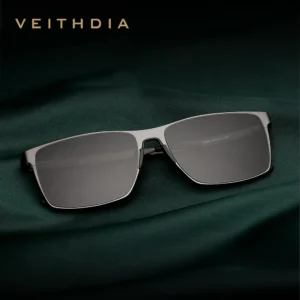 VEITHDIA männer Sonnenbrille Angeln Polarisierte UV400 Nylon Objektiv Im Freien Fahren Brillen Edelstahl Sonnenbrille Für Männliche V8226
