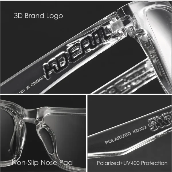 Kdeam Marke Original Design hochwertige Männer quadratische polarisierte Sonnenbrille männlich fahren photo chrome Sonnenbrille coole Frauen Sonnenbrillen 6