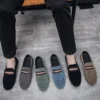 Slip auf Loafers männer Casual Schuhe Kuh Wildleder Luxus Wohnungen Mode Herren Mokassins Leder Zapatos Hombre Fahren Schuhe für männer 3