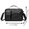 PU Umhängetasche Herren Handtasche Herren Casual Bag Businesstasche Große Kapazität Schulter Umhängetasche 2