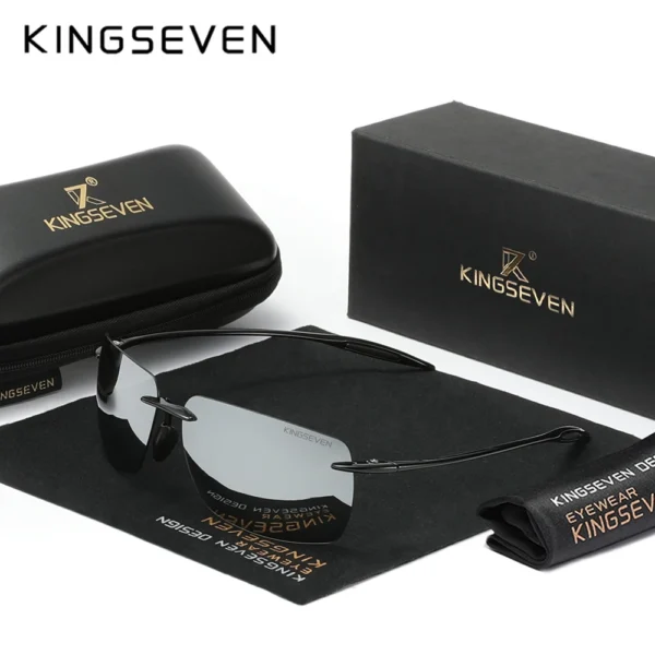 KINGSEVEN Marke Neue Randlose Sonnenbrille Polarisierte UV400 Männer Fahren Ultraleicht Rechteck Rahmenlose Gläser Frauen Angeln Brillen 4