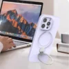 Luxuriöse Magsafe magnetische Flüssigsilikon-Ständerhalter-Telefonhülle für iPhone 13, 14, 15, 16 Pro Max, weicher Stoßstangenschutz auf 16 Abdeckung 4