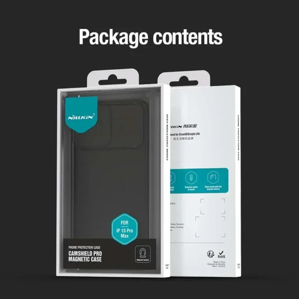 NILLKIN Für iPhone 16 Pro Max 16 Plus 15 Pro Max 15 Plus CamShield Pro Magnetische Schiebe Kamera Schutz Abdeckung Harte PC + TPU Abdeckung 6