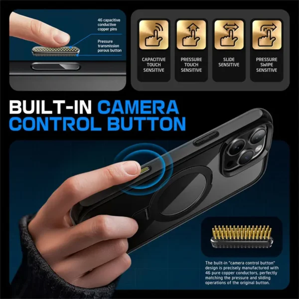 SUPCASE For iPhone 16 Pro Case mit kamera steuerung aufnahme taste ub mag stand serie schlanke schützende magnetische telefon hülle 4