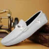 Herren-Lederschuhe, Fahrschuhe, weich, bequem, zum Hineinschlüpfen, für Büro, Herren, formelle Schuhe, Hochzeit, Party, Freizeitschuh, atmungsaktiv, faule Slipper