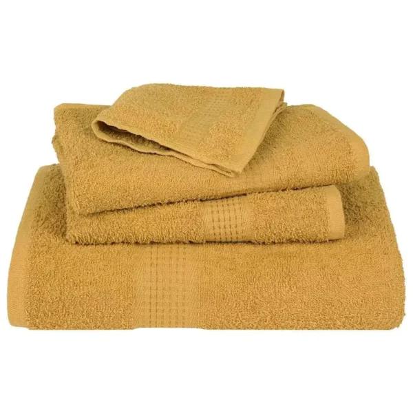 2 Stück goldene Badetücher 100 x 150 cm, 360 g/m2, 100 % Baumwolle 4