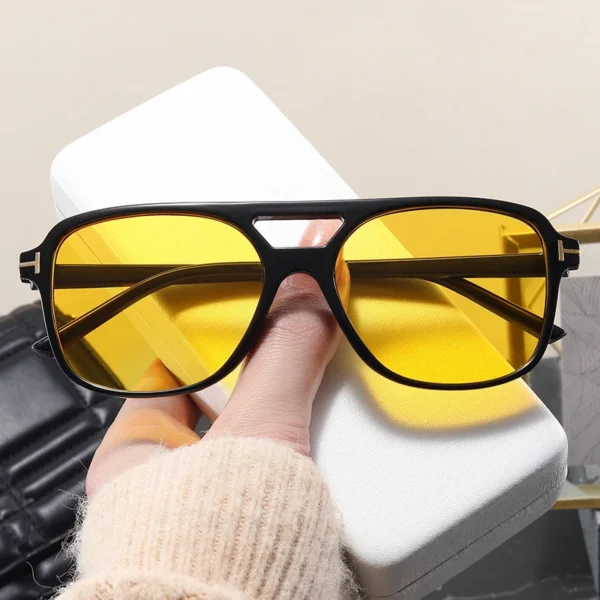9 stücke/4 stücke Doppel Brücke Sonnenbrille Oversize Candy Farbe Brille Frauen Klassische Mode Oval Pilot Sonnenbrille UV400 Oculos de Sol 5
