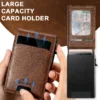 SUTENI Magnetische Drahtlose Lade Telefon Fall Luxus PU Leder Karte Slot Brieftasche Karte Box Für Samsung S25Ultra S24Plus S23 S22 6