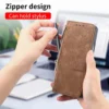 2 in 1 abnehmbare Reißverschlusskarten Solt Wallet Handyhülle für Samsung Galaxy Z Fold 6 5 4 3 Fold6 Fold5 Fold4 Fold3 5G Lederhülle 4