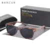 Barcur design holz sonnenbrille mann natur walnuss sonnenbrille frauen brillen polarisierende brille uv schutz brillen 5