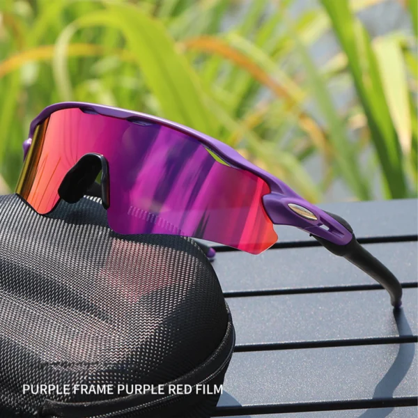 KROKODIL Fahrradbrille für Männer und Frauen, TR90-Rahmen mit HD-Linse, blendfrei, für MTB, Laufen, Fahren, Angeln, Herren-Sport-Sonnenbrille 3