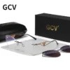 GCV Brandneue 2-in-1-polarisierte Sonnenbrille für Damen, Anti-Blaulicht-Brille, Schmetterlingsrahmen, multifunktional, medizinische Anwendbarkeit 2