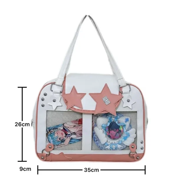 Y2K Fashion Star Ita Bag Lolita Girl Umhängetasche Damen DIY Display Transparente Tasche Umhängetasche Handtasche im japanischen Stil 6