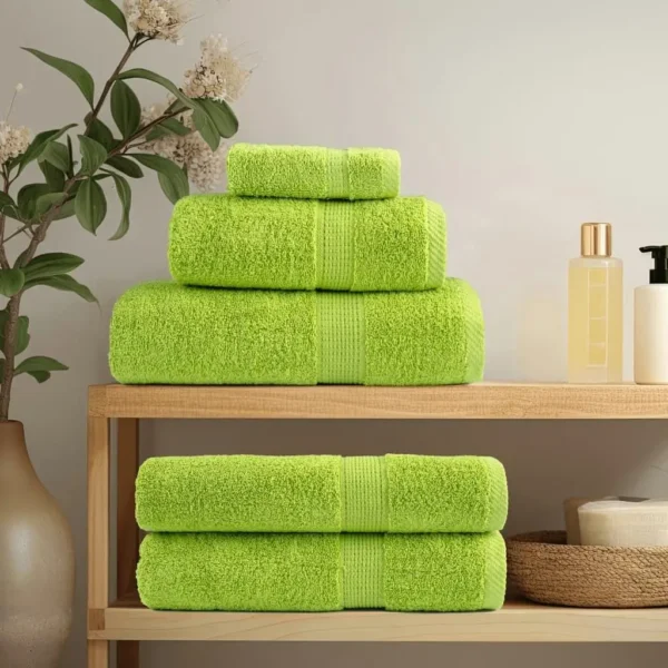 4 Stück Premium-Badetücher grün 70 x 140 cm 600 g/m2 3