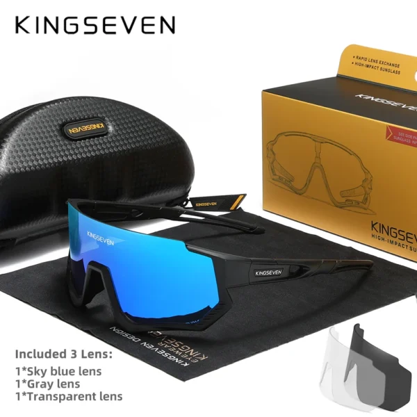 Kingseven neu radfahren sonnenbrille herren sport frauen mtb fahrrad brille uv400 polarisiert angeln schutz brillen outdoor 2