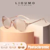 LIOUMO 2023 Elegante Photochrome frauen Sonnenbrille Polarisierte Chameleon Objektiv Luxus sonnenbrille Damen UV400 Lentes de sol Mujer