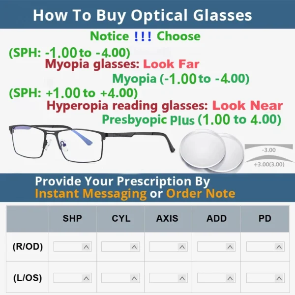 Frauen Polarisierte Sonnenbrille Männer Myopie Rezept Lesebrille Blau Licht Blockieren TR90 Brillen Rahmen Optics Objektiv Brillen 6