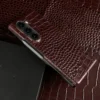 Luxuriöse handgefertigte Echtledertasche für Samsung Galaxy Fold 6 Fold5 3 Handyhülle Galaxy Z Flip6 Back Shell Coque 3