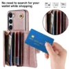 Handgelenkschlaufe Umhängetasche Handyhülle für Samsung Galaxy S24 FE S25 Ultra S23 S22 S21 Plus A16 A15 A35 A55 A14 A54 A53 Wallet Card H 3
