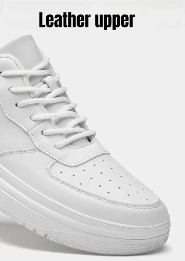 PDEP Neue Höhe Zunehmende Schuhe für Männer 10 cm Unsichtbare Aufzug Turnschuhe Weiß Leder Sport Zapatillas De Hombre Große Größe 46 5