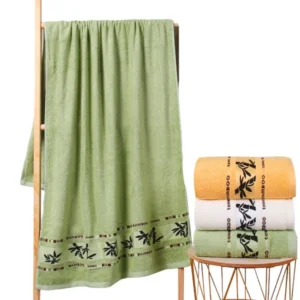 70x140cm Bambus großes Handtuch Luxushotel nach Hause bestickt Badet uch bezug personal isierte Sport geschenk handtücher grüne Kaffee creme hey