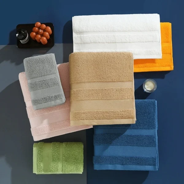 Dopamin-Handtuch-Set, Hand + Gesicht + Badetuch. Solides weißes, kaffeefarbenes, saugfähiges Strand-Talalla aus 100 % Baumwolle, 70 x 140 cm, für Hotel, Zuhause, Erwachsene, 3 Stück 6