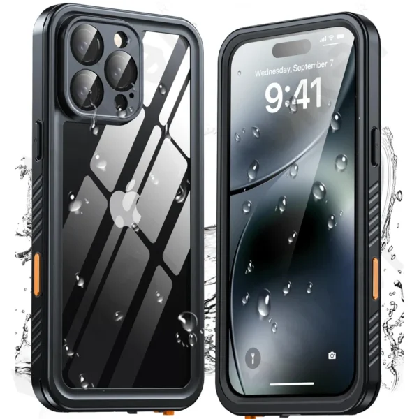 IP68 wasserdichte Hülle für iPhone 16 15 14 13 12 11 Pro Max XR XS Plus 2024 Metall Aluminium Schwimmen Telefon Luxus Unterwasser Abdeckung