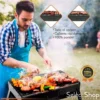 Tragbarer BBQ-Holzkohlegrill aus Edelstahl, kleines Mini-BBQ-Werkzeug-Set, Kochen im Freien, Camping, Picknick, Strand, tragbarer Grill 4