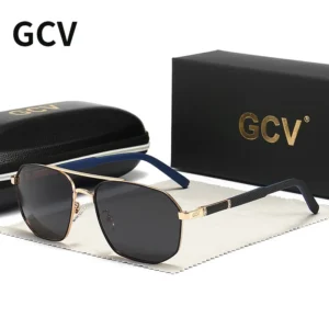 GCV 2021 Marke Klassische Pilot Quadrat Polarisierte Sonnenbrille Metall Rahmen männer Fahren Männliche Sonnenbrille Brillen UV Blockieren Luxus