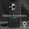 Magnetische ALCANTARA Hülle für iPhone 16 Pro Max 15 14 13 12 Mini Luxus Kunstleder Supercar Wildleder Handyhüllen Cover