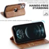Lederhülle für iPhone 16 15 14 13 12 11 Pro Max XS XR Wallet Case [RFID-Blockierung] Schlanke magnetische Flip-Cover mit Kartenhalter 4