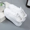 2022 frauen Casual Schuhe Neue Frühjahr Mode Gestickte Weiße Atmungsaktive Blume Lace-Up Turnschuhe 3