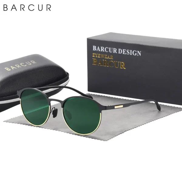 Barcur tr90 tempel sonnenbrille frauen polarisiert mode sonnenbrille fahren rund damen sonnenbrille 6